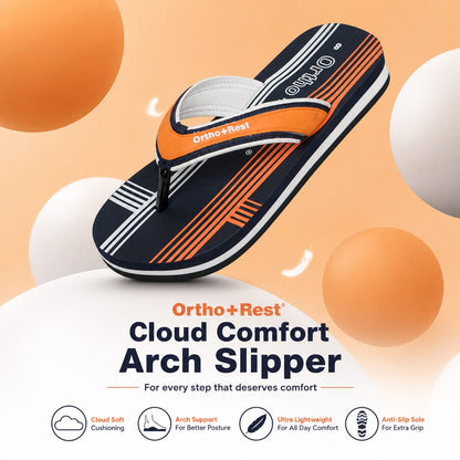 Ortho + Rest Men's Orthopedic Flip Flops, Extra Soft Cushioned Footbed
